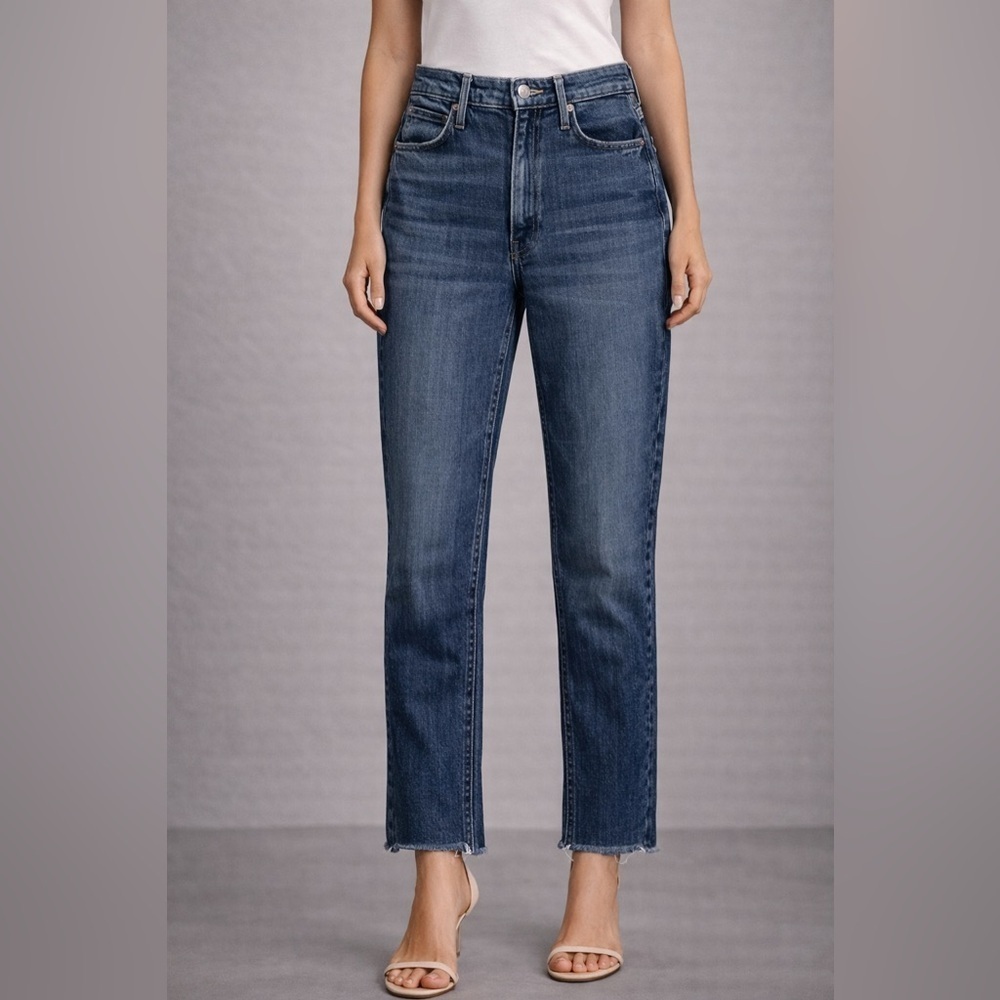MOTHER Superior The Dazzler Ankle Fray Painfully Obvious Straight Slim Crop